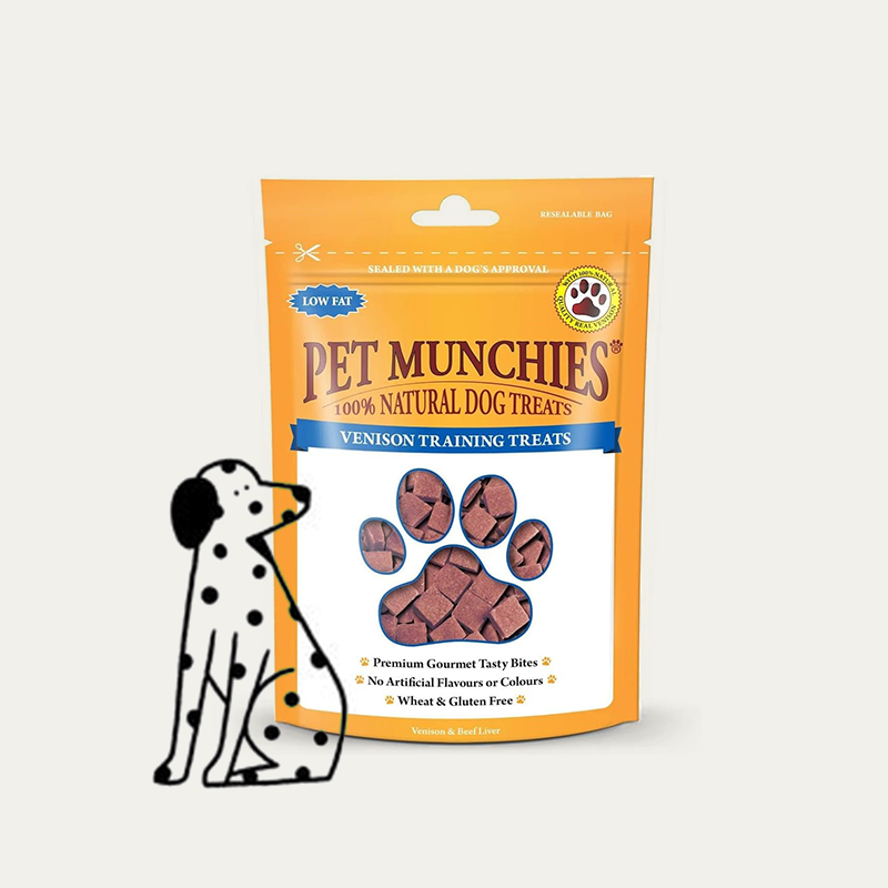 Pet Munchies Venison & Beef Liver Dog Training Treats, Grain Free Tasty Bites In