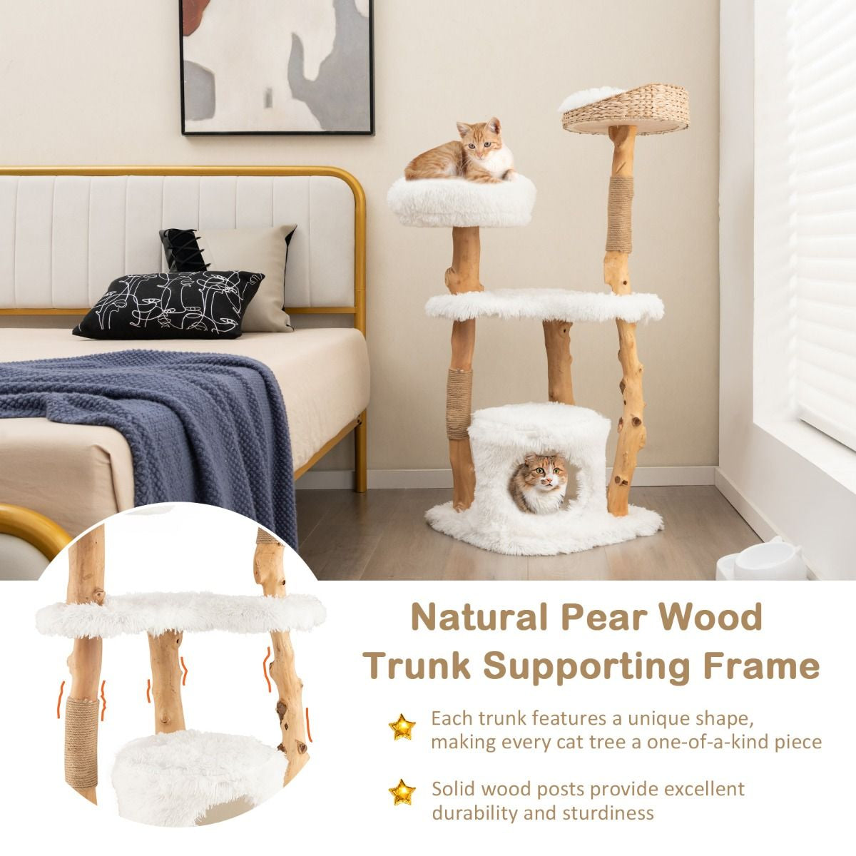 Natural Cat Tree 124cm