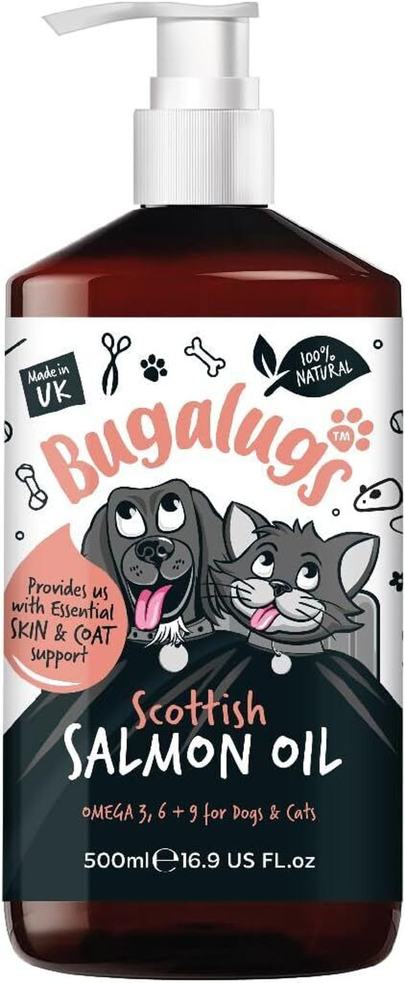 Bugalugs Pure Salmon Oil: Omega 3, 6 & 9 