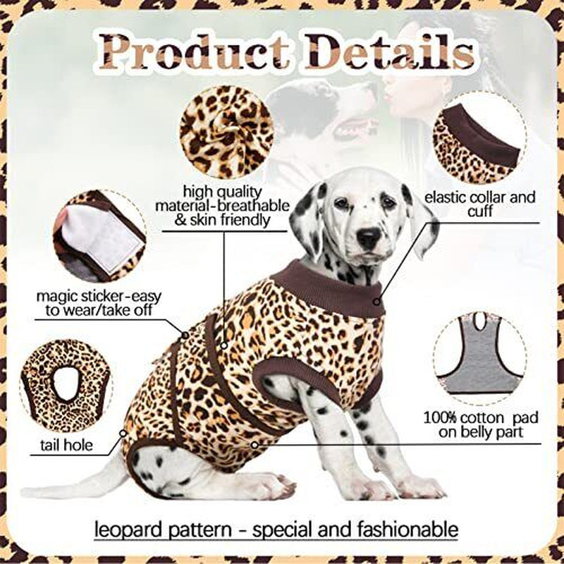 Leopard Print Dog Surgical Recovery Suit