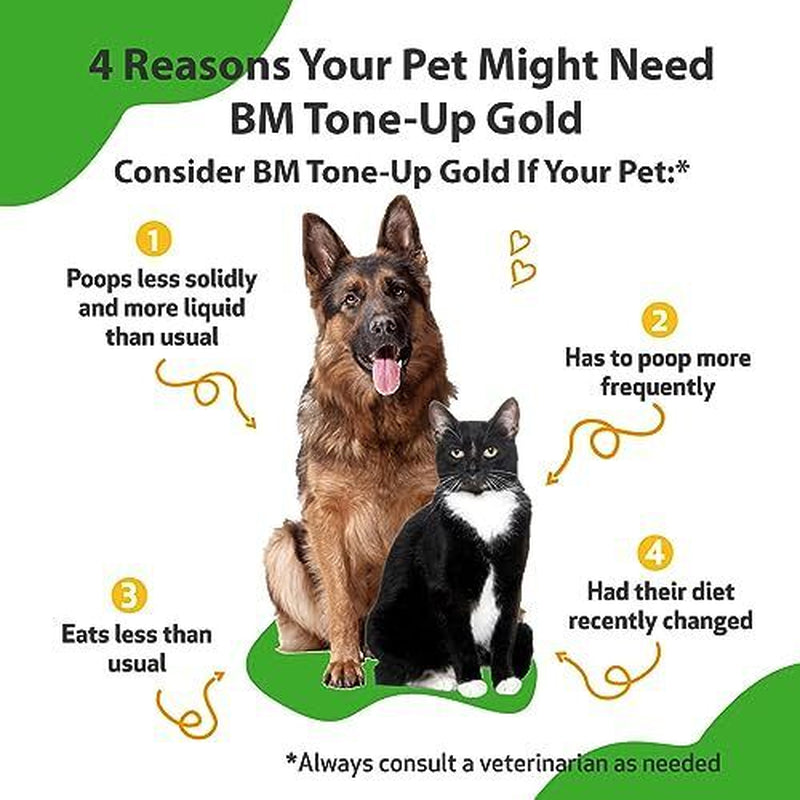 Vet-Formulated BM Tone-Up Gold for Dogs & Cats - Relief for Diarrhea