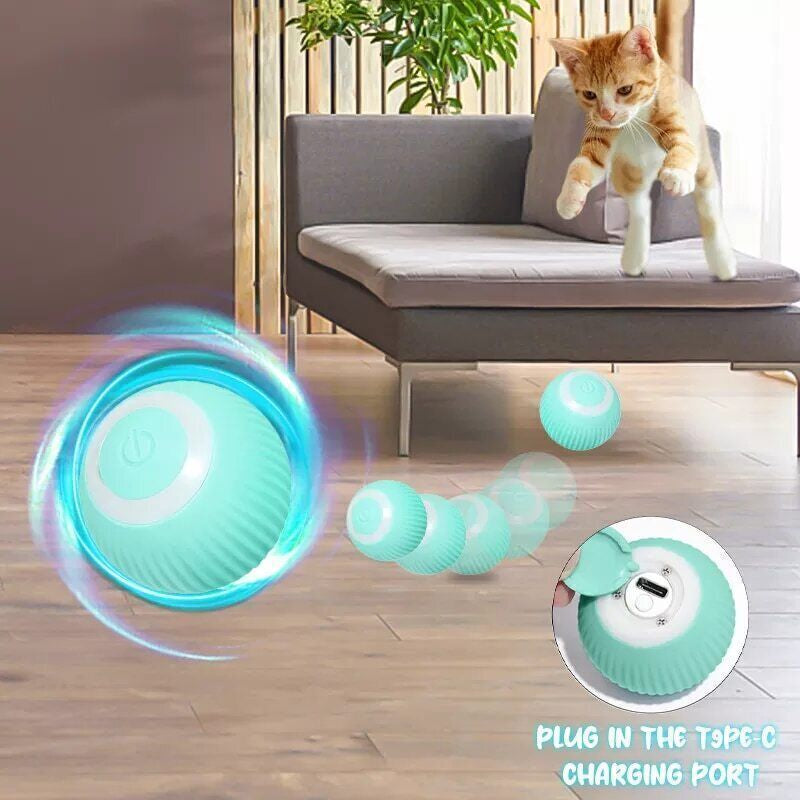 Smart Interactive Rolling Ball Pet Toy - Keep Your Cat or Dog Entertained!