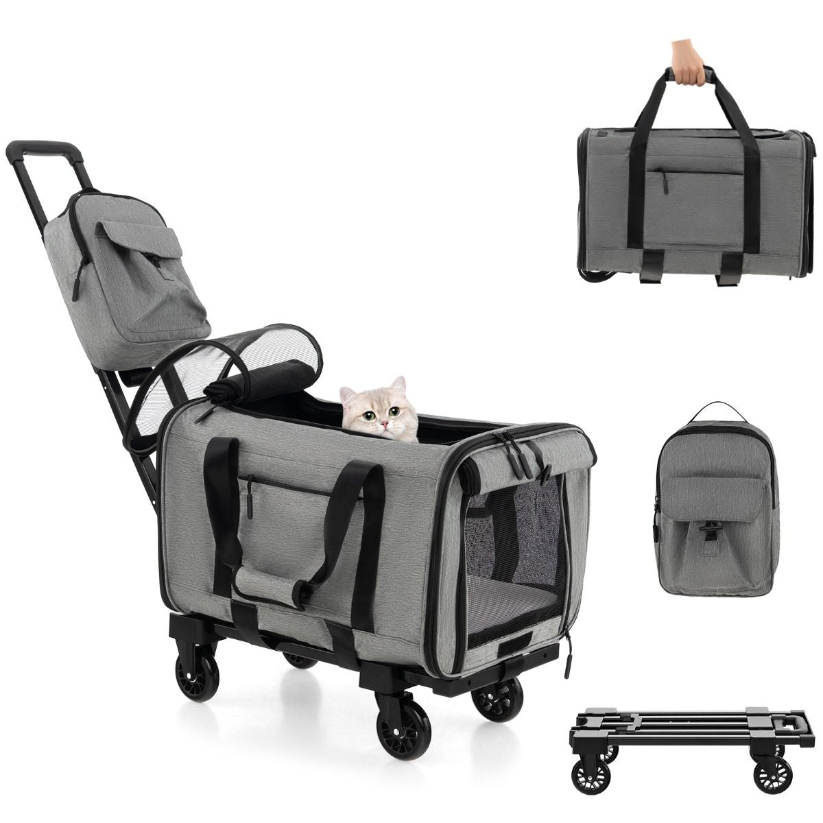 Premium Rolling Pet Carrier