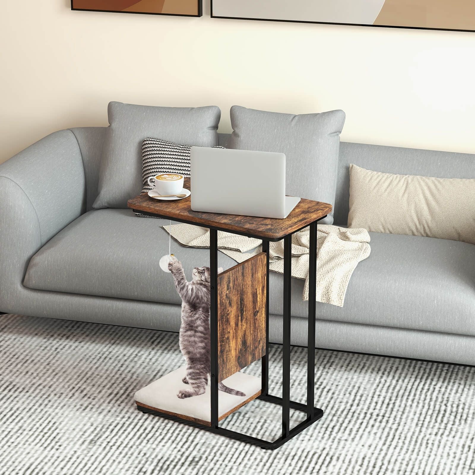 2-in-1 Cat Tree End Table