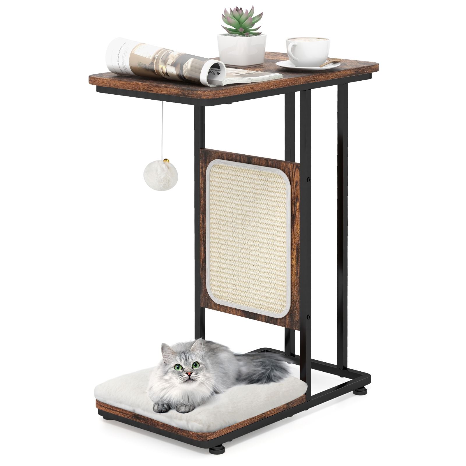 2-in-1 Cat Tree End Table